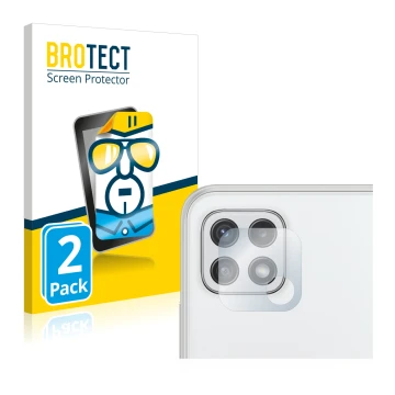 Parte frontale di una confezione del prodotto con il logo del marchio BROTECT. Accanto è raffigurato il dispositivo Samsung Ga
