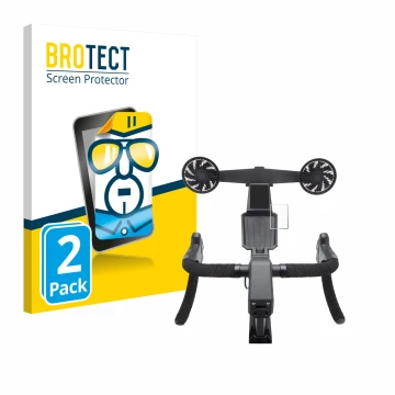 Parte frontale di una confezione del prodotto con il logo del marchio BROTECT. Accanto è raffigurato il dispositivo Tacx Neo B