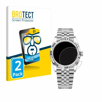 Parte frontale di una confezione del prodotto con il logo del marchio BROTECT. Accanto è raffigurato il dispositivo Rolex Date