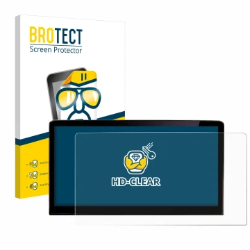 Parte frontale di una confezione del prodotto con il logo del marchio BROTECT. Accanto è raffigurato il dispositivo Skoda Enya