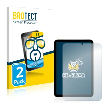 Parte frontale di una confezione del prodotto con il logo del marchio BROTECT. Accanto è raffigurato il dispositivo Apple iPad