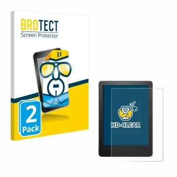 Parte frontale di una confezione del prodotto con il logo del marchio BROTECT. Accanto è raffigurato il dispositivo Amazon Kin