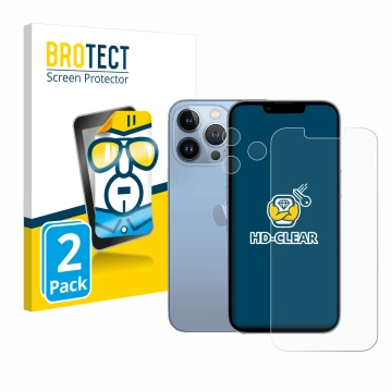 Parte frontale di una confezione del prodotto con il logo del marchio BROTECT. Accanto è raffigurato il dispositivo Apple iPho