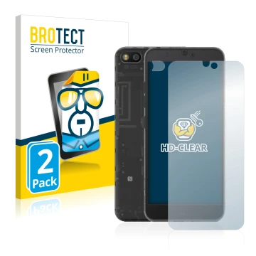 Parte frontale di una confezione del prodotto con il logo del marchio BROTECT. Accanto è raffigurato il dispositivo Fairphone 