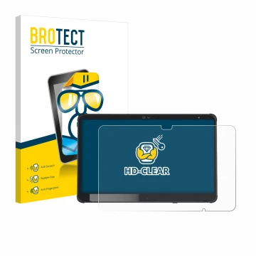 Parte frontale di una confezione del prodotto con il logo del marchio BROTECT. Accanto è raffigurato il dispositivo Fujitsu St