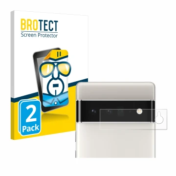 Parte frontale di una confezione del prodotto con il logo del marchio BROTECT. Accanto è raffigurato il dispositivo Google Pix