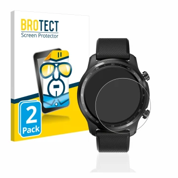 Parte frontale di una confezione del prodotto con il logo del marchio BROTECT. Accanto è raffigurato il dispositivo Mobvoi Tic