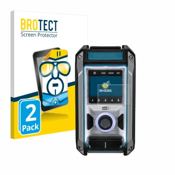 Parte frontale di una confezione del prodotto con il logo del marchio BROTECT. Accanto è raffigurato il dispositivo Makita DMR