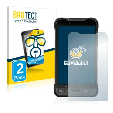 Parte frontale di una confezione del prodotto con il logo del marchio BROTECT. Accanto è raffigurato il dispositivo UniStrong 
