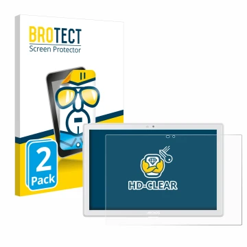 Parte frontale di una confezione del prodotto con il logo del marchio BROTECT. Accanto è raffigurato il dispositivo Archos T10