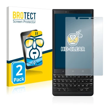 Parte frontale di una confezione del prodotto con il logo del marchio BROTECT. Accanto è raffigurato il dispositivo BlackBerry