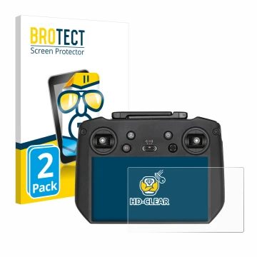 Parte frontale di una confezione del prodotto con il logo del marchio BROTECT. Accanto è raffigurato il dispositivo DJI RC Pro