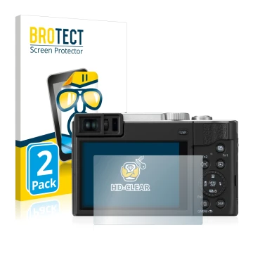 Parte frontale di una confezione del prodotto con il logo del marchio BROTECT. Accanto è raffigurato il dispositivo Panasonic 