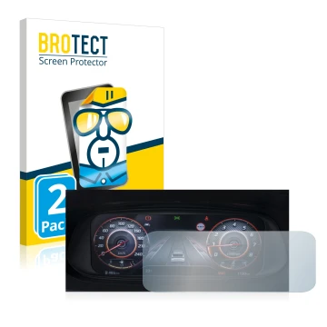 Parte frontale di una confezione del prodotto con il logo del marchio BROTECT. Accanto è raffigurato il dispositivo Hyundai i2