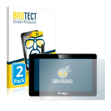 Parte frontale di una confezione del prodotto con il logo del marchio BROTECT. Accanto è raffigurato il dispositivo Portkeys B
