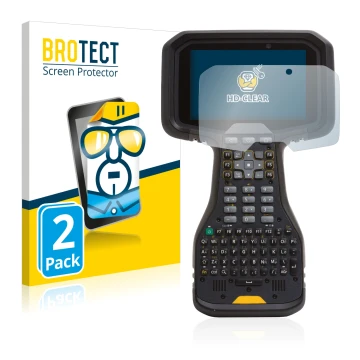 Parte frontale di una confezione del prodotto con il logo del marchio BROTECT. Accanto è raffigurato il dispositivo Trimble TS