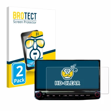 Parte frontale di una confezione del prodotto con il logo del marchio BROTECT. Accanto è raffigurato il dispositivo Kia Ceed 2
