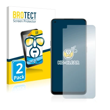 Parte frontale di una confezione del prodotto con il logo del marchio BROTECT. Accanto è raffigurato il dispositivo OnePlus No