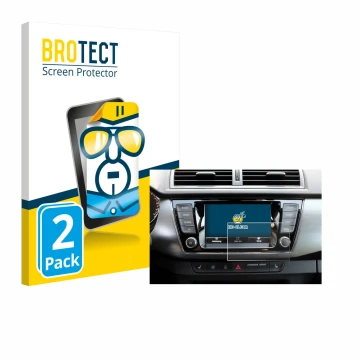 Parte frontale di una confezione del prodotto con il logo del marchio BROTECT. Accanto è raffigurato il dispositivo Skoda Fabi