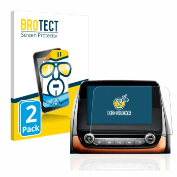 Parte frontale di una confezione del prodotto con il logo del marchio BROTECT. Accanto è raffigurato il dispositivo Ford Ecosp