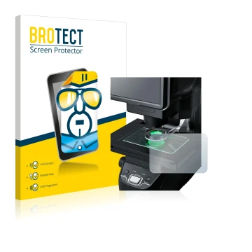 Parte frontale di una confezione del prodotto con il logo del marchio BROTECT. Accanto è raffigurato il dispositivo Keyence IM