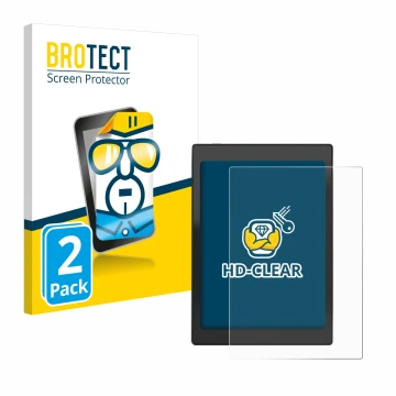 Parte frontale di una confezione del prodotto con il logo del marchio BROTECT. Accanto è raffigurato il dispositivo Boox Nova 