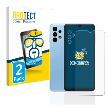 Parte frontale di una confezione del prodotto con il logo del marchio BROTECT. Accanto è raffigurato il dispositivo Samsung Ga
