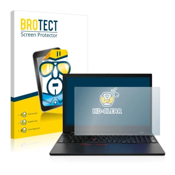 Parte frontale di una confezione del prodotto con il logo del marchio BROTECT. Accanto è raffigurato il dispositivo Lenovo Thi