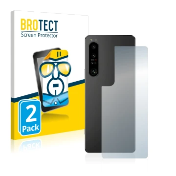 Parte frontale di una confezione del prodotto con il logo del marchio BROTECT. Accanto è raffigurato il dispositivo Sony Xperi