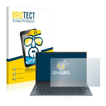 Parte frontale di una confezione del prodotto con il logo del marchio BROTECT. Accanto è raffigurato il dispositivo ASUS ZenBo