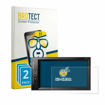 Parte frontale di una confezione del prodotto con il logo del marchio BROTECT. Accanto è raffigurato il dispositivo Pioneer AV