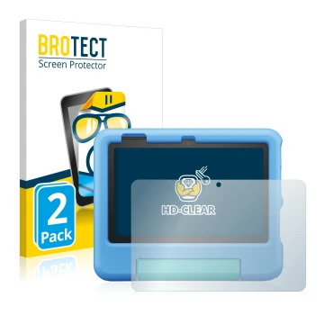 Parte frontale di una confezione del prodotto con il logo del marchio BROTECT. Accanto è raffigurato il dispositivo Amazon Fir