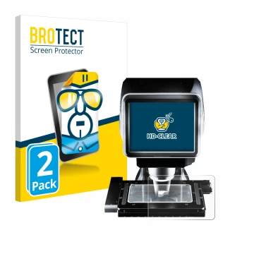Parte frontale di una confezione del prodotto con il logo del marchio BROTECT. Accanto è raffigurato il dispositivo Keyence LM