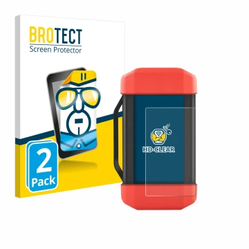 Parte frontale di una confezione del prodotto con il logo del marchio BROTECT. Accanto è raffigurato il dispositivo Launch SRD