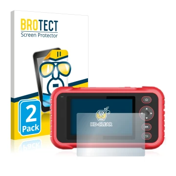 Parte frontale di una confezione del prodotto con il logo del marchio BROTECT. Accanto è raffigurato il dispositivo Launch CRP