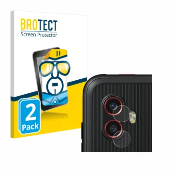 Parte frontale di una confezione del prodotto con il logo del marchio BROTECT. Accanto è raffigurato il dispositivo Samsung Ga