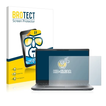 Parte frontale di una confezione del prodotto con il logo del marchio BROTECT. Accanto è raffigurato il dispositivo Dell Latit