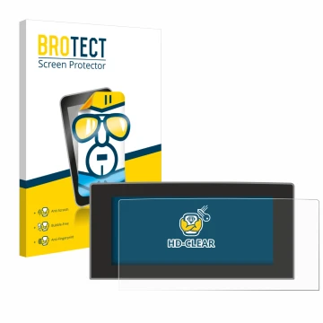 Parte frontale di una confezione del prodotto con il logo del marchio BROTECT. Accanto è raffigurato il dispositivo Ford Focus