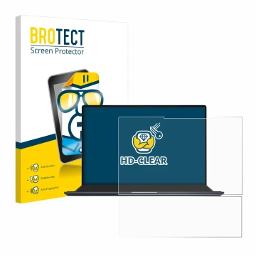 Parte frontale di una confezione del prodotto con il logo del marchio BROTECT. Accanto è raffigurato il dispositivo ASUS ZenBo