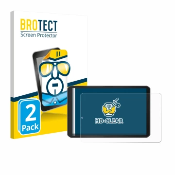 Parte frontale di una confezione del prodotto con il logo del marchio BROTECT. Accanto è raffigurato il dispositivo Garmin dez