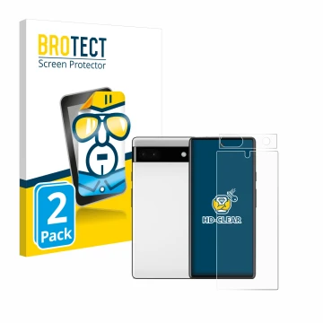 Parte frontale di una confezione del prodotto con il logo del marchio BROTECT. Accanto è raffigurato il dispositivo Google Pix