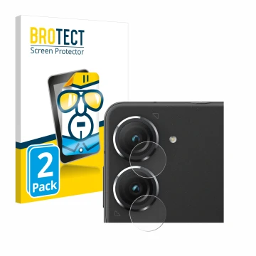 Parte frontale di una confezione del prodotto con il logo del marchio BROTECT. Accanto è raffigurato il dispositivo ASUS ZenFo