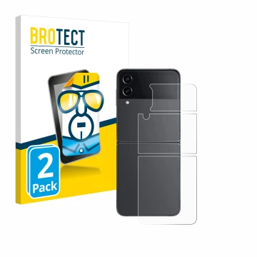 Parte frontale di una confezione del prodotto con il logo del marchio BROTECT. Accanto è raffigurato il dispositivo Samsung Ga