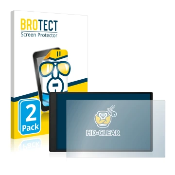 Parte frontale di una confezione del prodotto con il logo del marchio BROTECT. Accanto è raffigurato il dispositivo Garmin Cam