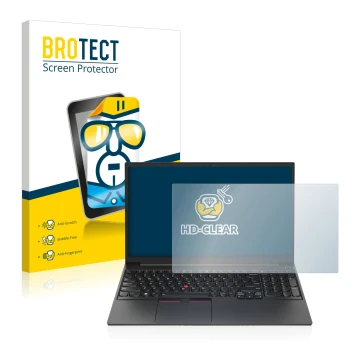 Parte frontale di una confezione del prodotto con il logo del marchio BROTECT. Accanto è raffigurato il dispositivo Lenovo Thi
