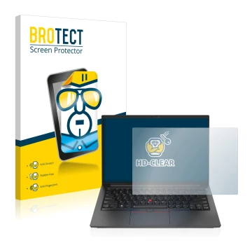 Parte frontale di una confezione del prodotto con il logo del marchio BROTECT. Accanto è raffigurato il dispositivo Lenovo Thi