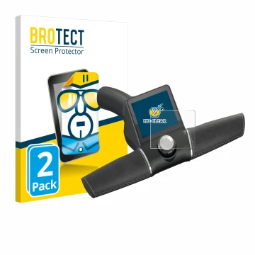 Parte frontale di una confezione del prodotto con il logo del marchio BROTECT. Accanto è raffigurato il dispositivo Motocaddy 