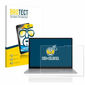 Parte frontale di una confezione del prodotto con il logo del marchio BROTECT. Accanto è raffigurato il dispositivo Microsoft 