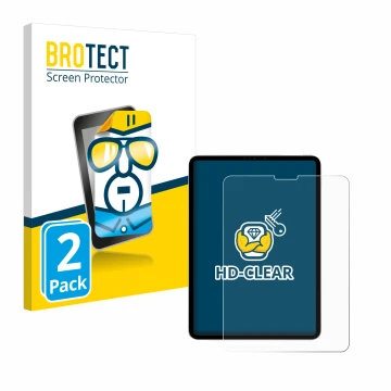 Parte frontale di una confezione del prodotto con il logo del marchio BROTECT. Accanto è raffigurato il dispositivo Apple iPad