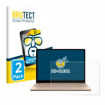 Parte frontale di una confezione del prodotto con il logo del marchio BROTECT. Accanto è raffigurato il dispositivo Microsoft 